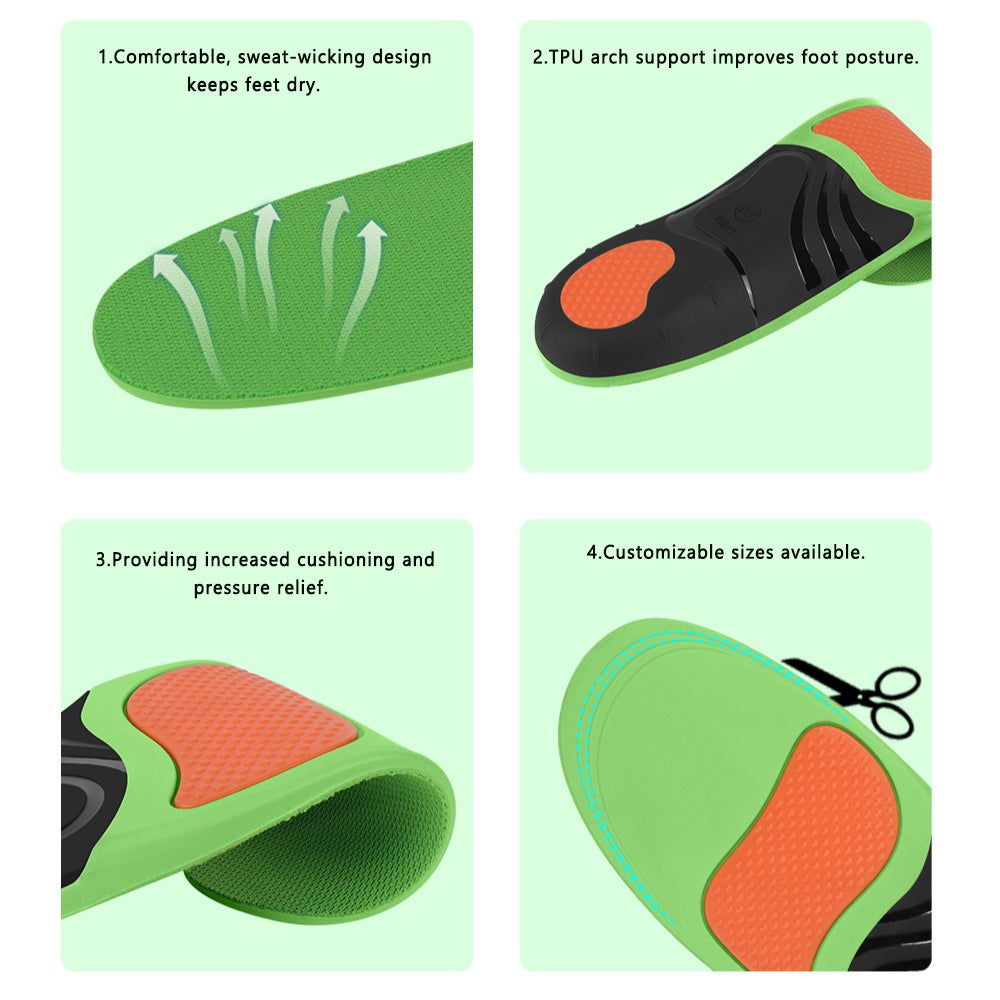WelliveX™ Painless walking orthotic insoles