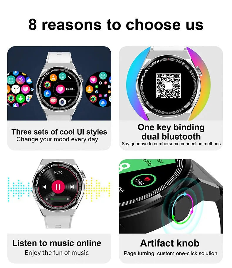 VivaCare™ Watch – Part 1: Cool UI styles, dual Bluetooth pairing, music playback, and rotating knob