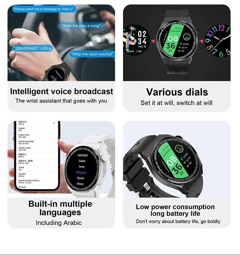 VivaCare™ Watch – Part 2: Smart voice broadcast, customizable dials, multi-language, long-lasting battery