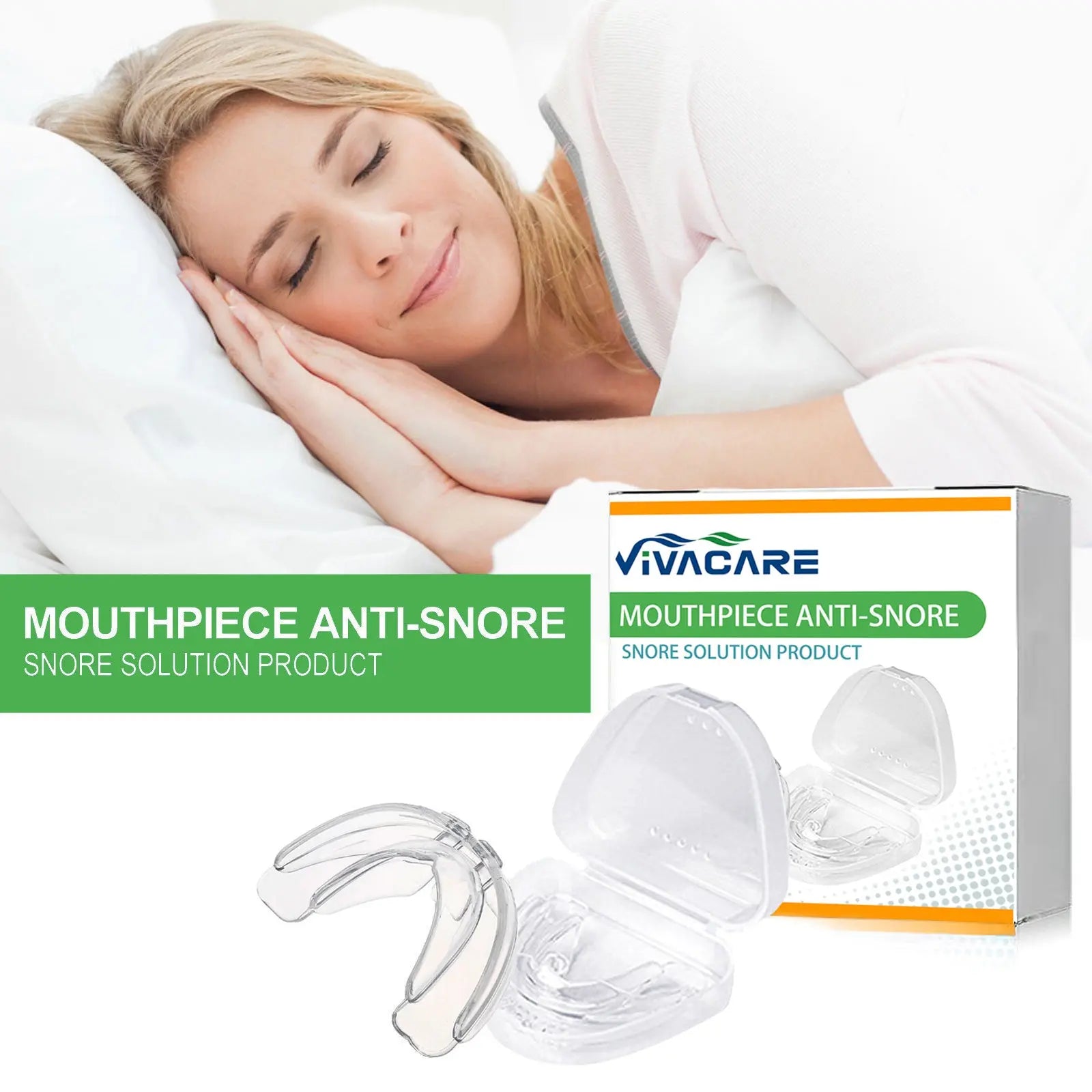VivaCare™ Anti-Snoring Mouthpiece – Nighttime use for peaceful snore-free sleep