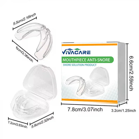 VivaCare™ Anti-Snoring Mouthpiece – Soft silicone material for comfortable wear